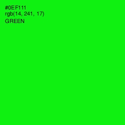 #0EF111 - Green Color Image