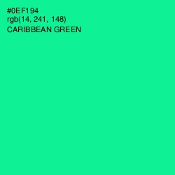 #0EF194 - Caribbean Green Color Image