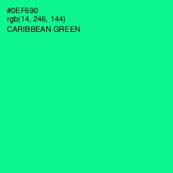 #0EF690 - Caribbean Green Color Image