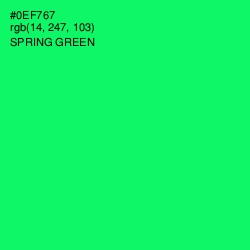 #0EF767 - Spring Green Color Image