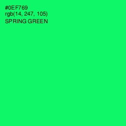 #0EF769 - Spring Green Color Image