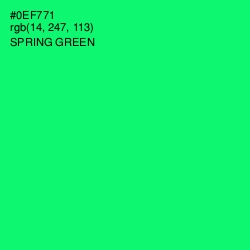 #0EF771 - Spring Green Color Image