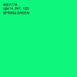 #0EF77A - Spring Green Color Image