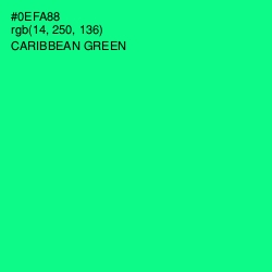 #0EFA88 - Caribbean Green Color Image