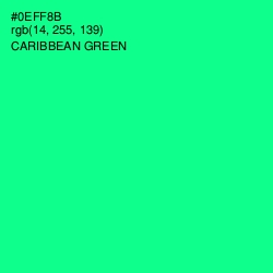 #0EFF8B - Caribbean Green Color Image