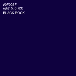 #0F003F - Black Rock Color Image