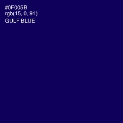 #0F005B - Gulf Blue Color Image