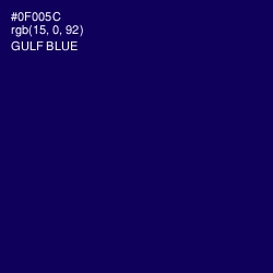 #0F005C - Gulf Blue Color Image