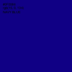 #0F0086 - Navy Blue Color Image