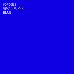 #0F00E3 - Blue Color Image