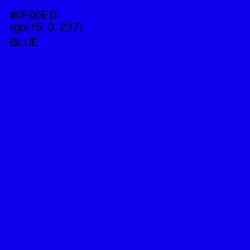 #0F00ED - Blue Color Image