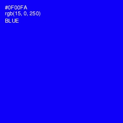 #0F00FA - Blue Color Image