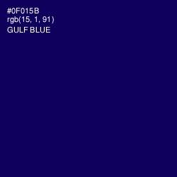 #0F015B - Gulf Blue Color Image