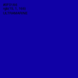 #0F01A6 - Ultramarine Color Image