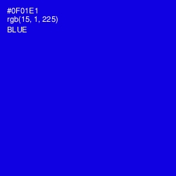 #0F01E1 - Blue Color Image