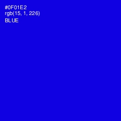 #0F01E2 - Blue Color Image