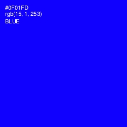 #0F01FD - Blue Color Image