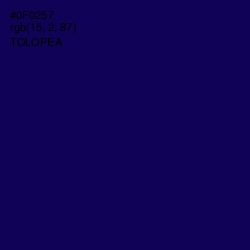 #0F0257 - Tolopea Color Image