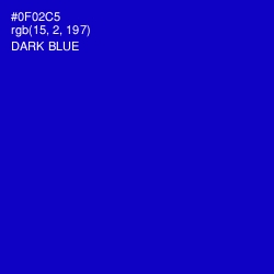 #0F02C5 - Dark Blue Color Image