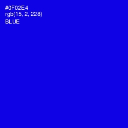 #0F02E4 - Blue Color Image