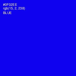 #0F02EE - Blue Color Image