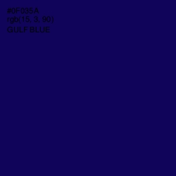 #0F035A - Gulf Blue Color Image