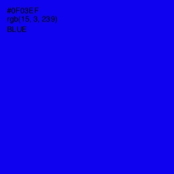 #0F03EF - Blue Color Image