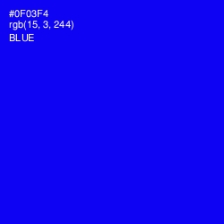 #0F03F4 - Blue Color Image