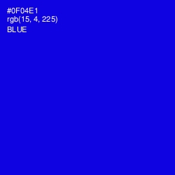 #0F04E1 - Blue Color Image