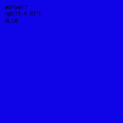 #0F04E7 - Blue Color Image