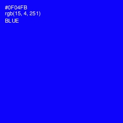 #0F04FB - Blue Color Image