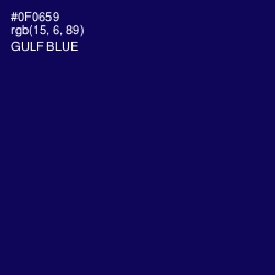 #0F0659 - Gulf Blue Color Image