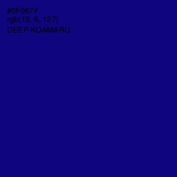 #0F067F - Deep Koamaru Color Image