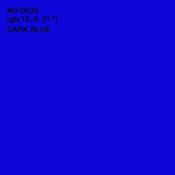 #0F06D9 - Dark Blue Color Image