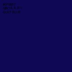 #0F0857 - Gulf Blue Color Image