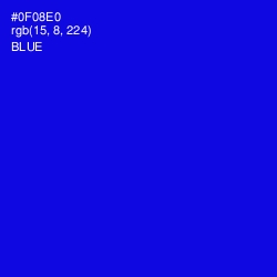 #0F08E0 - Blue Color Image