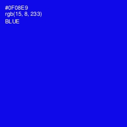 #0F08E9 - Blue Color Image