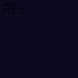 #0F0920 - Black Pearl Color Image