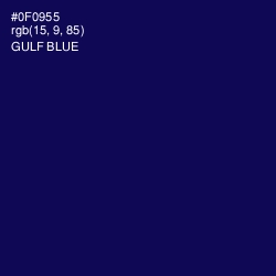 #0F0955 - Gulf Blue Color Image