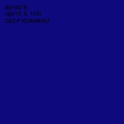 #0F097E - Deep Koamaru Color Image