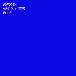 #0F09E4 - Blue Color Image