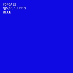 #0F0AE3 - Blue Color Image