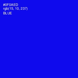 #0F0AED - Blue Color Image