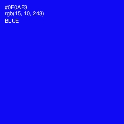 #0F0AF3 - Blue Color Image