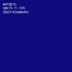 #0F0B7C - Deep Koamaru Color Image