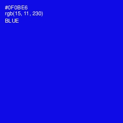 #0F0BE6 - Blue Color Image