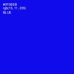 #0F0BEB - Blue Color Image