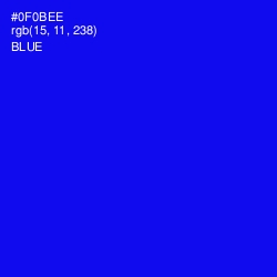 #0F0BEE - Blue Color Image