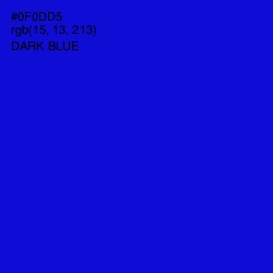 #0F0DD5 - Dark Blue Color Image