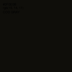 #0F0E0B - Cod Gray Color Image